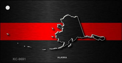 Alaska Thin Red Line Novelty Metal Key Chain KC-9691