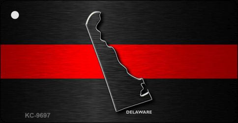 Delaware Thin Red Line Novelty Metal Key Chain KC-9697