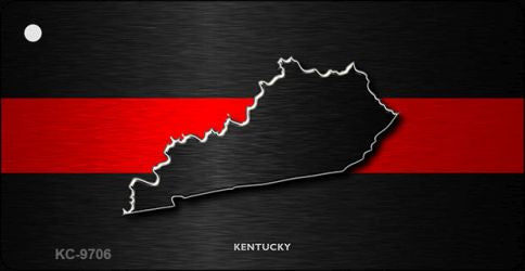 Kentucky Thin Red Line Novelty Metal Key Chain KC-9706