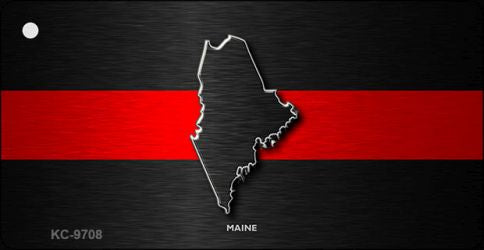 Maine Thin Red Line Novelty Metal Key Chain KC-9708