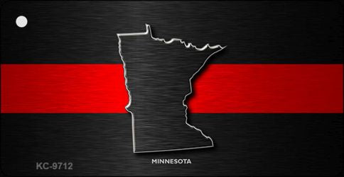 Minnesota Thin Red Line Novelty Metal Key Chain KC-9712