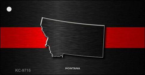 Montana Thin Red Line Novelty Metal Key Chain KC-9715