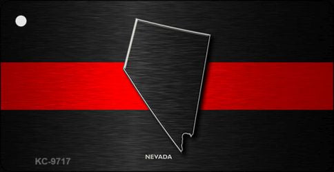 Nevada Thin Red Line Novelty Metal Key Chain KC-9717
