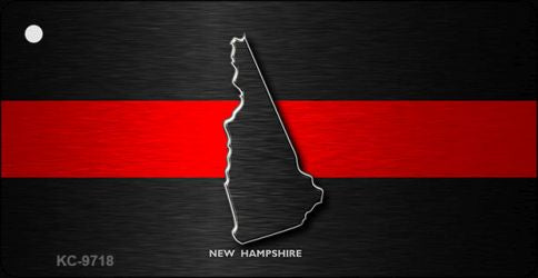 New Hampshire Thin Red Line Novelty Metal Key Chain KC-9718