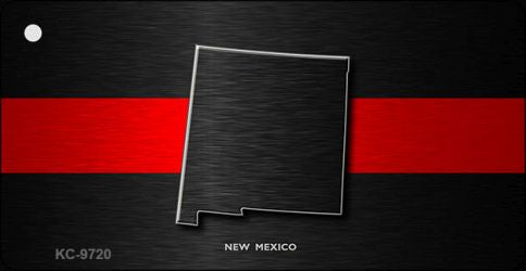 New Mexico Thin Red Line Novelty Metal Key Chain KC-9720