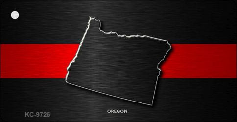 Oregon Thin Red Line Novelty Metal Key Chain KC-9726