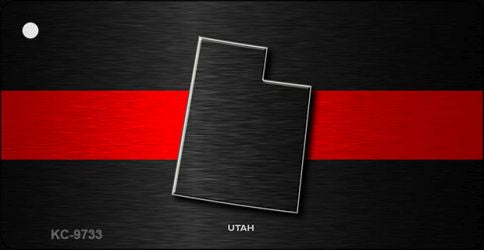 Utah Thin Red Line Novelty Metal Key Chain KC-9733