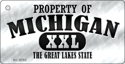 Property Of Michigan Novelty Metal Key Chain KC-9763
