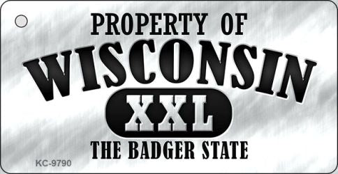 Property Of Wisconsin Novelty Metal Key Chain KC-9790