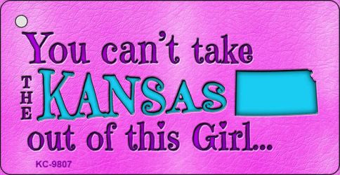 Kansas Girl Novelty Metal Key Chain KC-9807