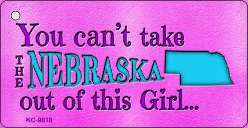 Nebraska Girl Novelty Metal Key Chain KC-9818