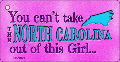 North Carolina Girl Novelty Metal Key Chain KC-9824