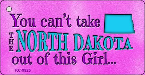North Dakota Girl Novelty Metal Key Chain KC-9825