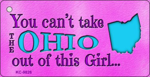 Ohio Girl Novelty Metal Key Chain KC-9826