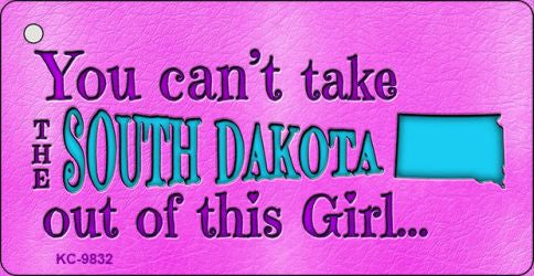 South Dakota Girl Novelty Metal Key Chain KC-9832