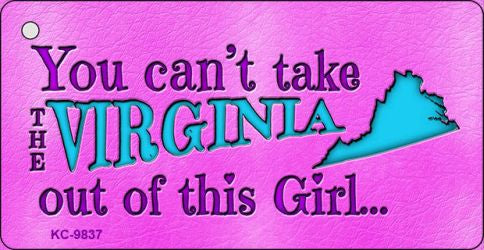 Virginia Girl Novelty Metal Key Chain KC-9837