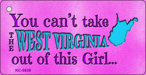 West Virginia Girl Novelty Metal Key Chain KC-9839