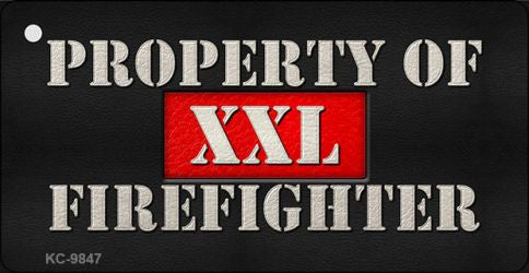 Property Of Firefighter Novelty Metal Key Chain KC-9847