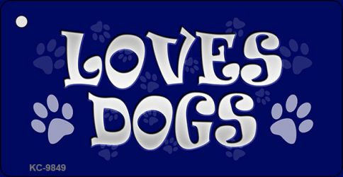 Loves Dogs Novelty Metal Key Chain KC-9849