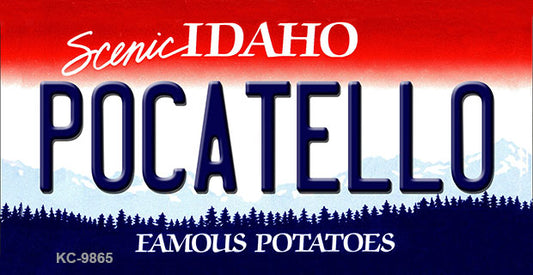 Pocatello Idaho State Metal Novelty Aluminum Key Chain KC-9865