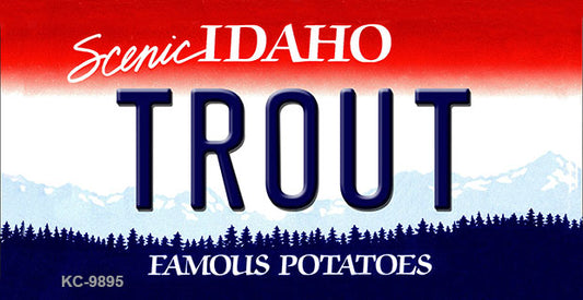 Trout Idaho State Metal Novelty Aluminum Key Chain KC-9895