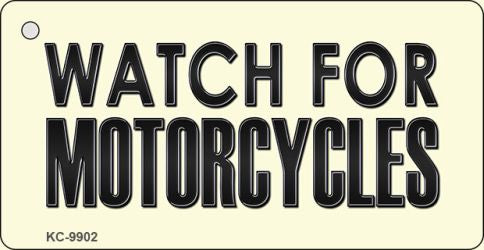 Watch For Motorcycle Novelty Metal Key Chain KC-9902