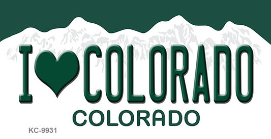 I Love Colorado Colorado Metal Novelty Aluminum Key Chain KC-9931