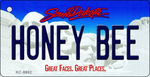 Honey Bee South Dakota Metal Novelty Aluminum Key Chain KC-9962
