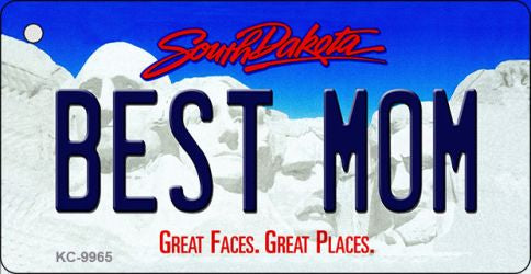 Best Mom South Dakota Metal Novelty Aluminum Key Chain KC-9965