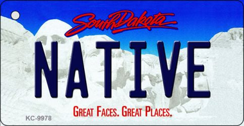 Native South Dakota Metal Novelty Aluminum Key Chain KC-9978