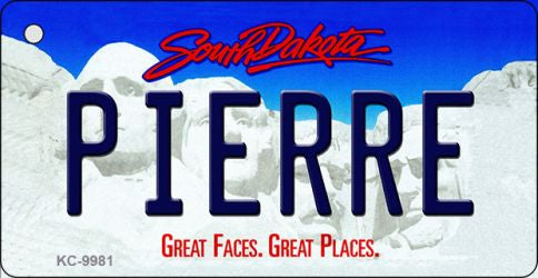 Pierre South Dakota Metal Novelty Aluminum Key Chain KC-9981
