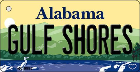 Gulf Shores Alabama Metal Novelty Aluminum Key Chain KC-9993