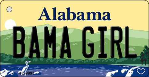Bama Girl Alabama Key Chain Metal Novelty KC-9997