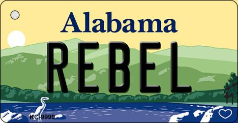 Rebel Alabama Key Chain Metal Novelty KC-9999