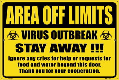 Area Off Limits Novelty Metal Large Parking Sign LGP-2834