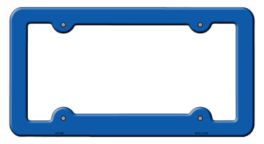 Blue Solid Novelty Metal License Plate Frame LPF-005