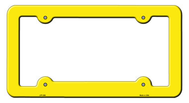 Yellow Solid Novelty Metal License Plate Frame LPF-006