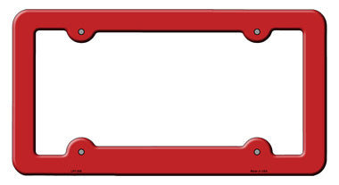 Red Solid Novelty Metal License Plate Frame LPF-008