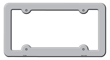 Gray Solid Novelty Metal License Plate Frame LPF-009