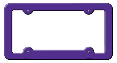 Purple Solid Novelty Metal License Plate Frame LPF-010