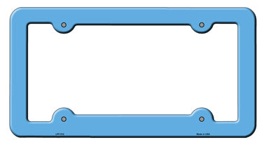 Light Blue Solid Novelty Metal License Plate Frame LPF-012
