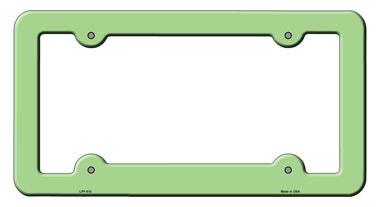 Lime Green Solid Novelty Metal License Plate Frame LPF-013