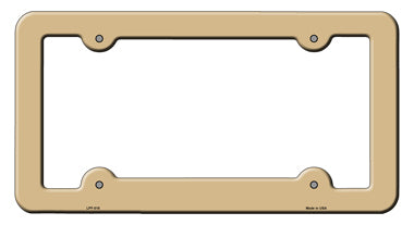 Gold Solid Novelty Metal License Plate Frame LPF-015