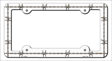 Barbed Wire Novelty Metal License Plate Frame LPF-018