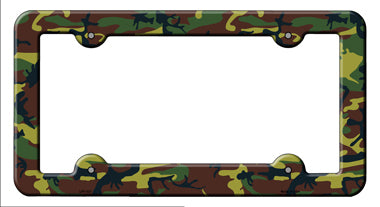 Camouflage Novelty Metal License Plate Frame LPF-021