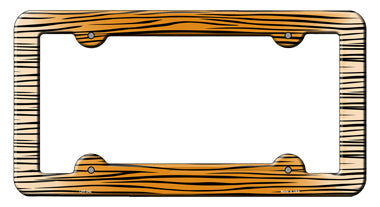 Tiger Stripes Novelty Metal License Plate Frame LPF-042