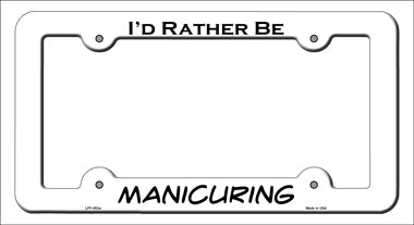 Manicuring Novelty Metal License Plate Frame LPF-053