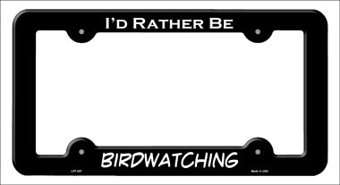 Birdwatching Novelty Metal License Plate Frame LPF-057