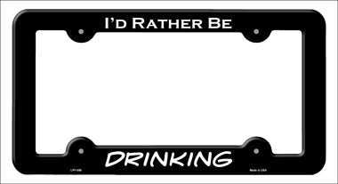 Drinking Novelty Metal License Plate Frame LPF-058