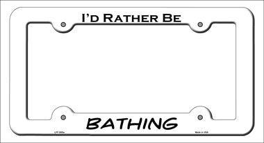 Bathing Novelty Metal License Plate Frame LPF-065